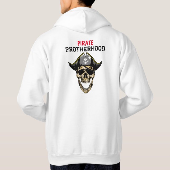 PIRATE SKULL HAPPY BROTHERHOOD  HOODIE (Back)