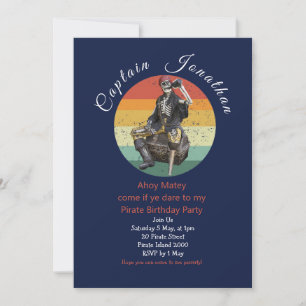 Pirate Skull Invitation birthday