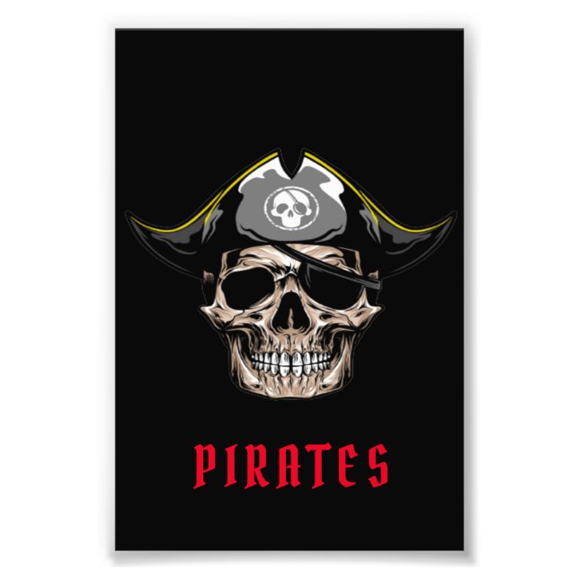 Pirate Skull  jolly roger  Photo Print (Front)