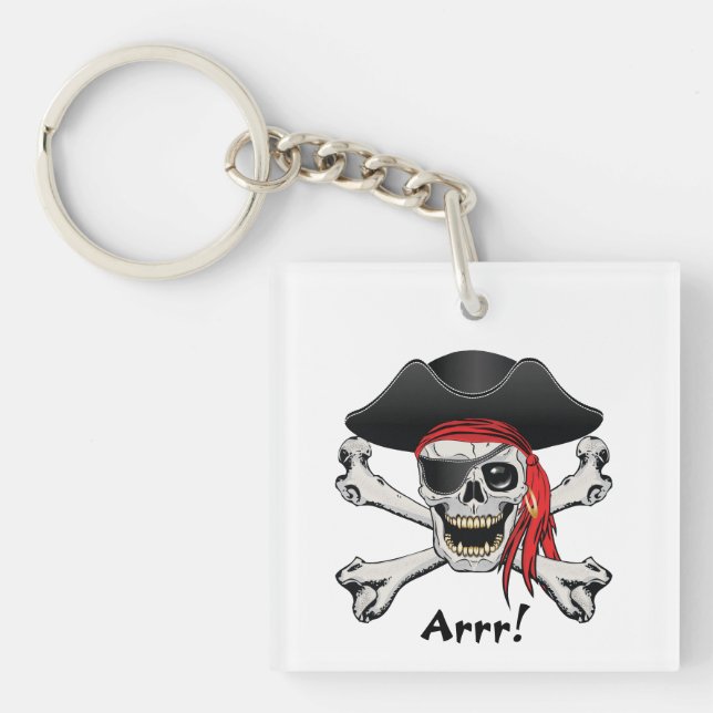 Pirate Skull Key Ring (Front)