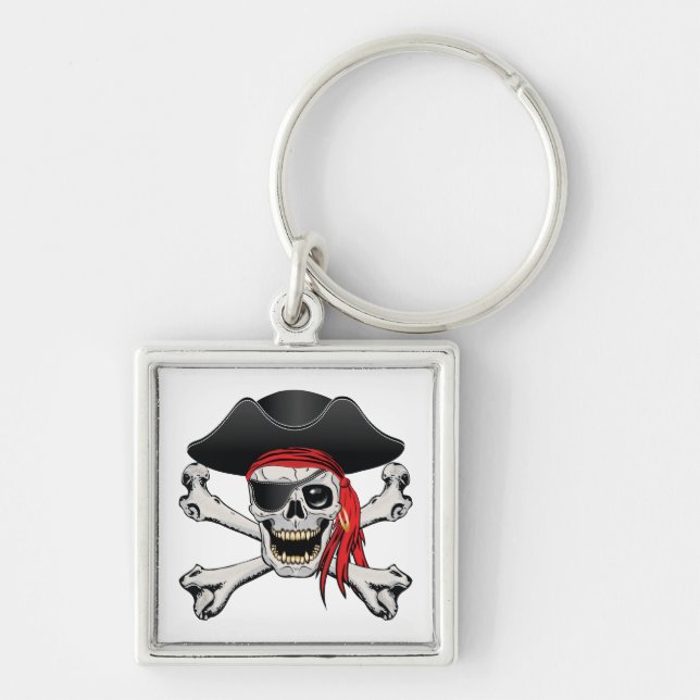 Pirate Skull Key Ring (Front)