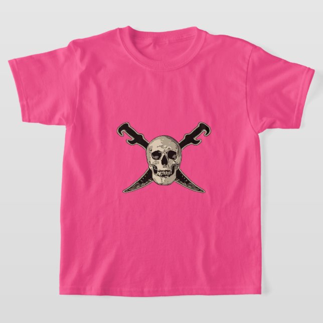 Pirate (Skull) - Kids' Basic T-Shirt (Laydown)