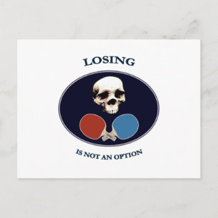 Pirate Skull Option Ping Pong Postcard