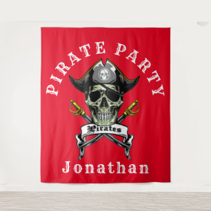 Pirate Skull Party Backdrop Tapestry