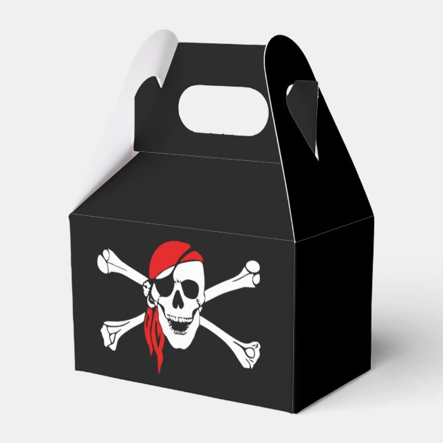 Pirate Skull Party Favour Box (Front Side)