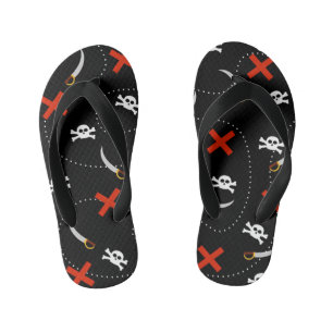 Pirate Skull Pattern Kid's Flip Flops