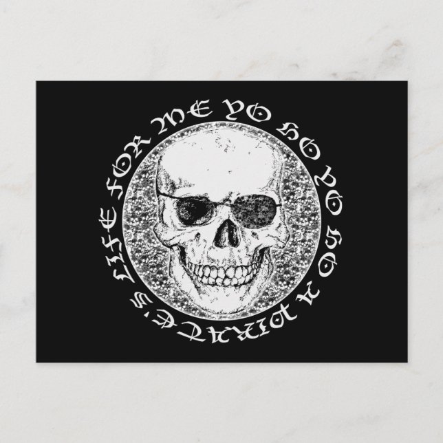 pirate skull postcard (Front)