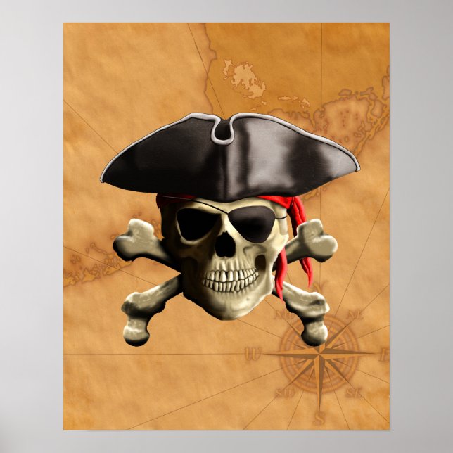 Pirate Skull Poster (Front)