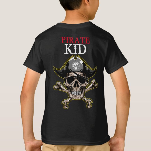 PIRATE SKULL RED KID T-Shirt (Back)