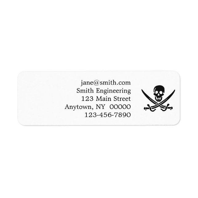 Pirate skull  silhouette - Choose background colou (Front)