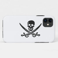 Pirate skull  silhouette - Choose background colou