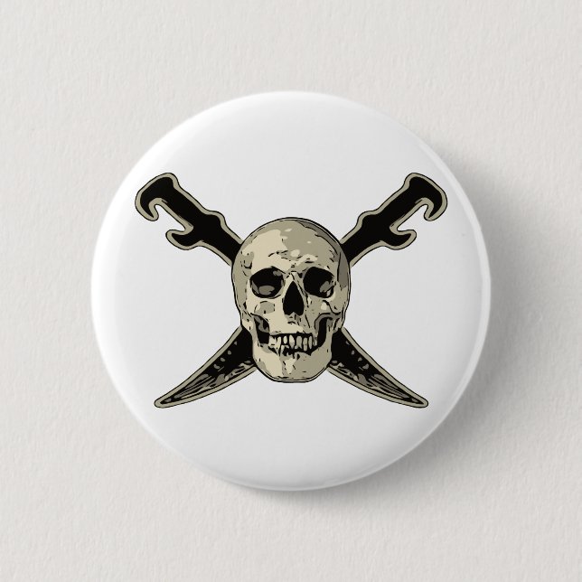 Pirate (Skull) - Standard, 2¼ Inch Round Button 6 Cm Round Badge (Front)