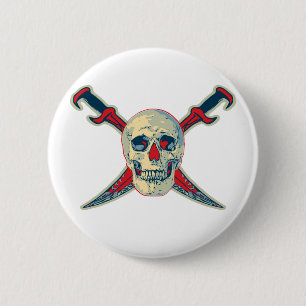Pirate (Skull) - Standard, 2¼ Inch Round Button 6 Cm Round Badge