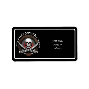 Pirate Skull & Sword Crossbones - TLAPD Label