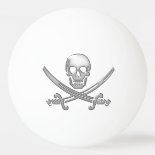 Pirate Skull & Sword Crossbones (TLAPD) Ping Pong Ball
