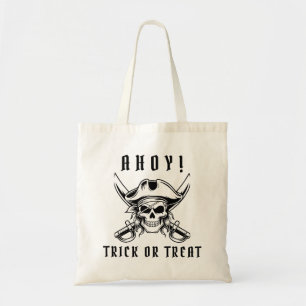 Pirate Skull Trick Or Treat Tote Bag