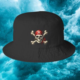 pirate skull trucker hat