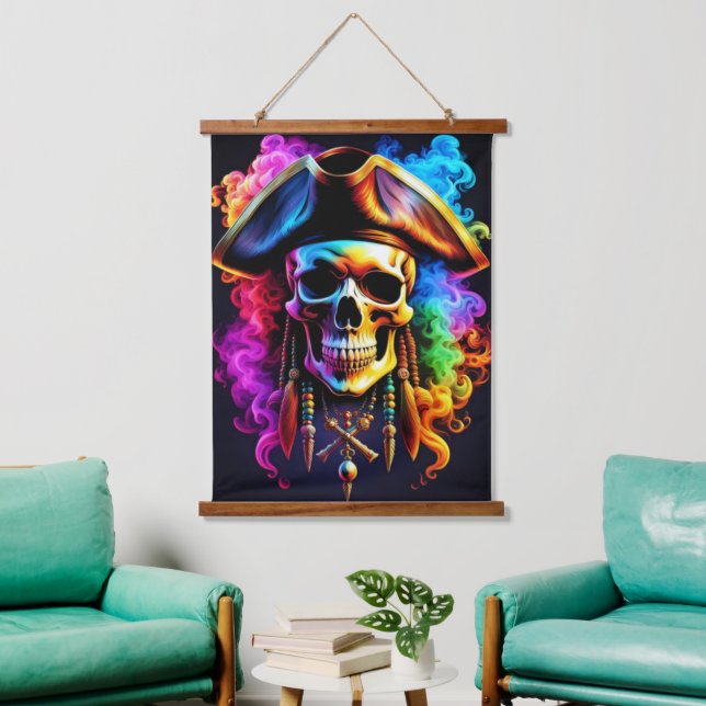 Pirate Skull Wall Tapestry (Living Room)