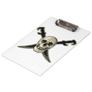 Pirate (Skull) - White Clipboard