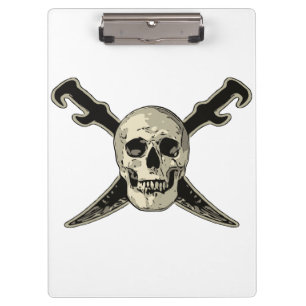 Pirate (Skull) - White Clipboard