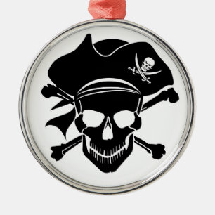 Pirate Skull with Cross Bones Ornament