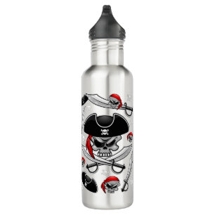 Pirate Skull with Crossed Sabres 710 Ml Water Bottle