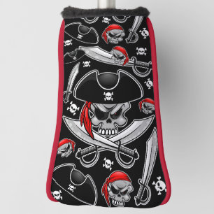 Pirate Skull with Crossed Sabres Golf Head Cover