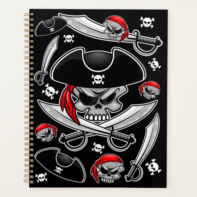 Pirate Skull with Crossed Sabres Planner (Front)