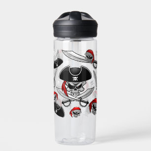 Pirate Skull with Crossed Sabres Water Bottle