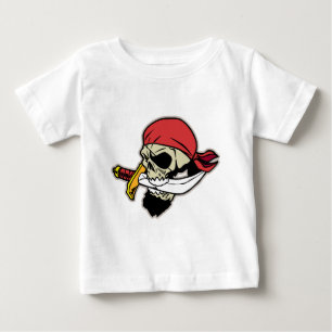 Pirate Skull with Knife Baby T-Shirt