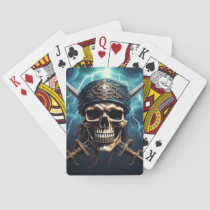 Pirate Skull with Swords Classic Playing Cards