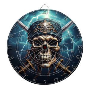 Pirate Skull with Swords Dartboard