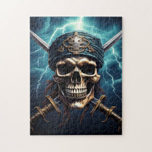 Pirate Skull with Swords Puzzle