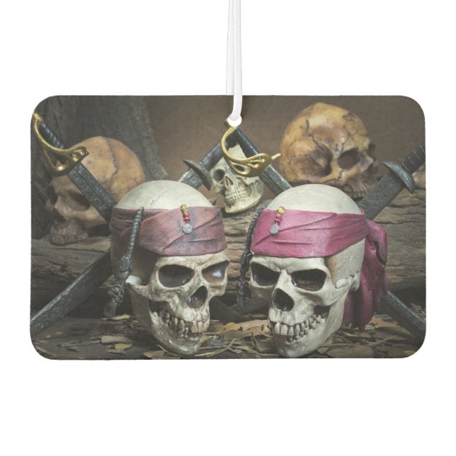 Pirate Skulls car air freshner Car Air Freshener (Front)