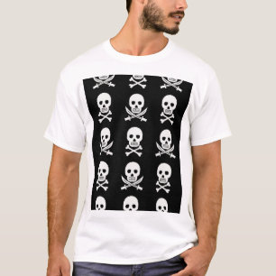 Pirate Skulls Crossbones Seamless Pattern T-Shirt