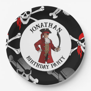 Pirate Skulls Paper Plates