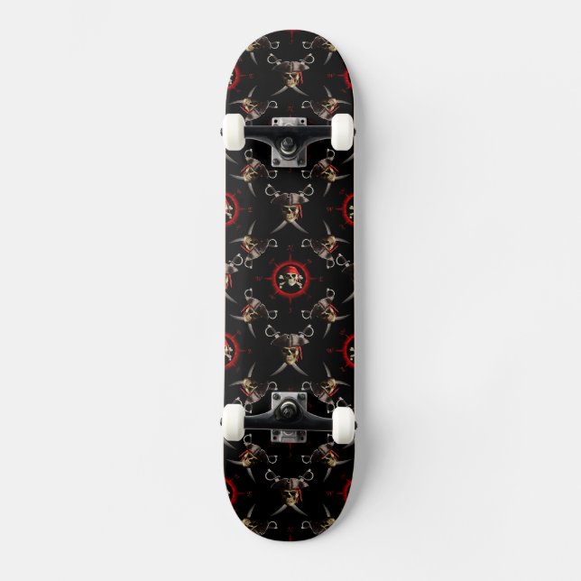 Pirate Skulls Skateboard (Front)