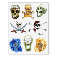 Pirate Skulls & Sugar Skulls Fun Tattoos