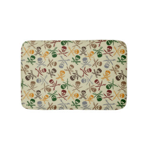 Pirate Skulls with Crossed Swords Bath Mat