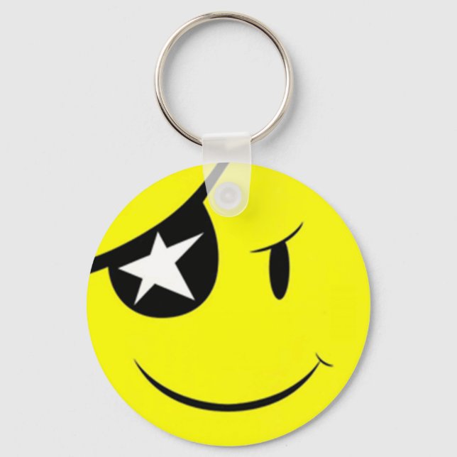 Pirate Smile Face Key Ring (Front)