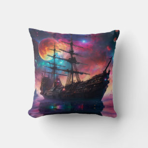 Pirate SpaceShip Lands on Another Planet Cushion