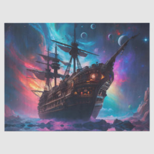Pirate SpaceShip Lands on Another Planet Tissue Paper