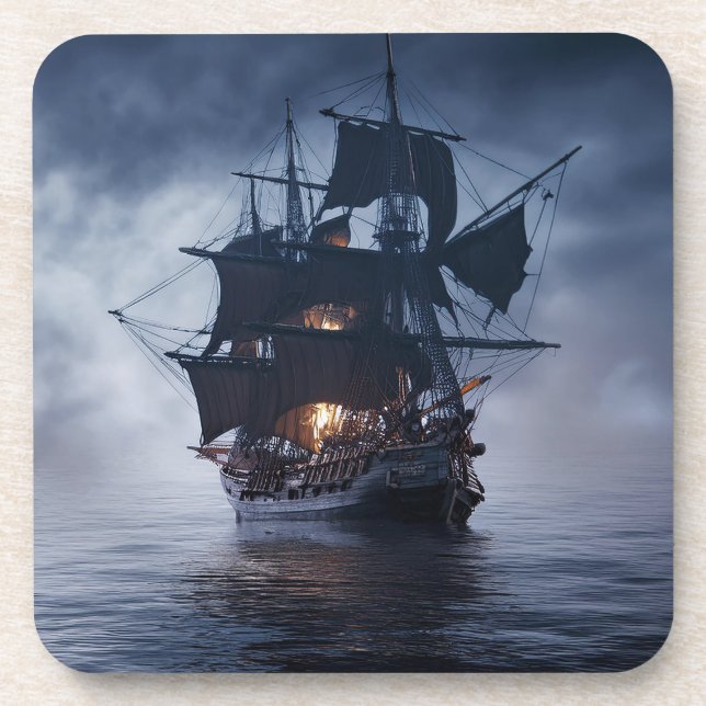 Pirate Spanish Galleon Ship  Coaster (Front)