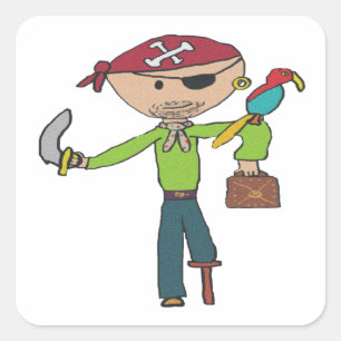 Pirate Square Sticker