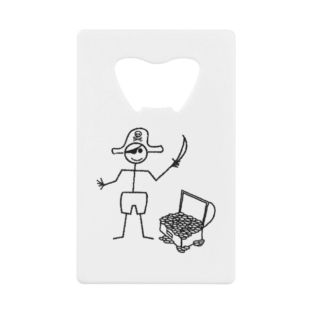 Pirate Stickman With Treasure Chest (Front)