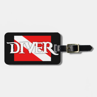 Pirate-style Dive Flag Luggage Tag