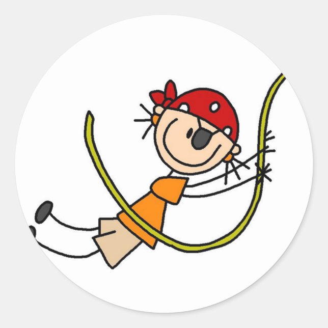 Pirate Swinging Sticker (Front)