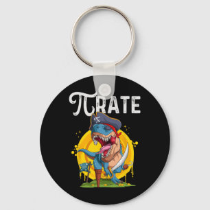 Pirate T-rex Pi Rate Dino Pi Rate Math Geek Funny  Key Ring