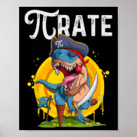 Pirate T-rex Pi Rate Dino Pi Rate Math Geek Funny