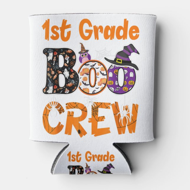 Pirate Teacher Funny Halloween Skull Adult Gift Can Cooler (Front)